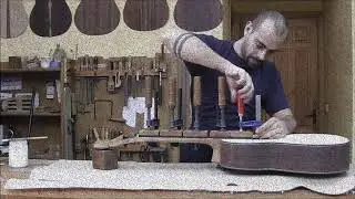 Construcción de guitarras de artesanía Teodoro Pérez.