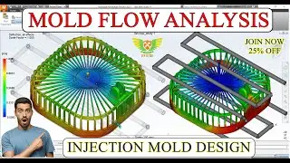 MOLD FLOW ANALYSIS TUTORIAL 🔥 Plastic flow simulation in Autodesk  