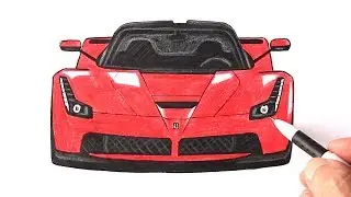 How to draw a Ferrari car | LaFerrari drawing