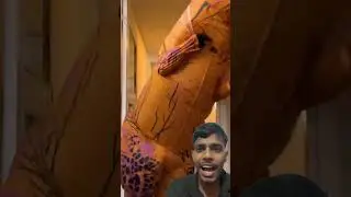 dinosaur enjoying race ￼💀🤣 #dinosaur #trex #funny