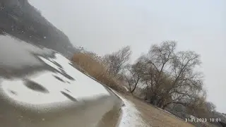 ❄️ А снег летает снег летает пухом белым ❄️ Прогулка с Алёнушкой к реке ❄️ Снег в Южноукраинске ❄️