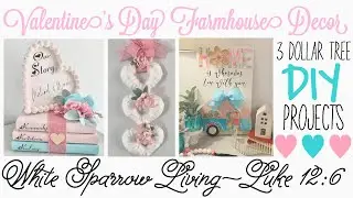 💘3 DOLLAR TREE DIY FARMHOUSE VALENTINE’S DAY DECOR PROJECTS 💘 TICKLED PINK AND TEAL!💘