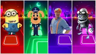 Minions - Sheriff Labrador - Blippi - Crazy Frog - Tiles Hop EDM Rush