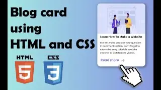 how to create blog card using html and css | css blog card | blog card for website