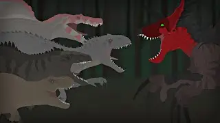 T. rex, Spino, Giga & Indominus Rex VS Ultimasaurus || Jurassic World Battle Animation (3/3)