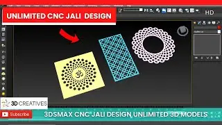 Unlimited CNC Jali Design in 3Dsmax -Easy Tricks