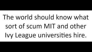 The vile, stupid scum that works at MIT, Harvard and other Ivy League universities: Gilbert Strang