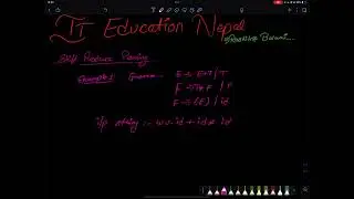 Unit 2.2 | Shift Reduce Parser part-2 | Bottom up Parser | Compiler Design | By Roshika Balami