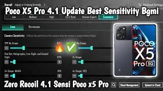 Poco X5 Pro 4.1 Update Best Sensitivity Bgmi | Zero Recoil 4.1 Sensi Poco x5 Pro 