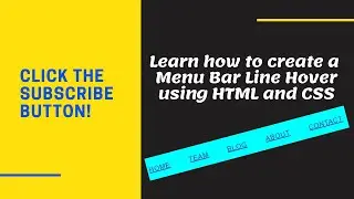 Line Hover Menu Bar || HTML and CSS || Beat-It-Up CODE ||