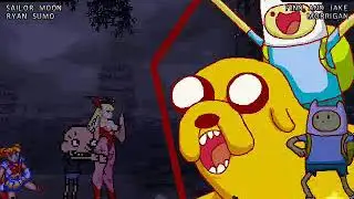 Mugen - Sailor Moon and Ryan Sumo vs Finn and Jake and Morrigan