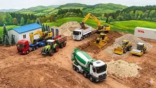 Epic RC Construction Rescue Huina Bulldozer Saves Stuck Hyundai Dump Truck!