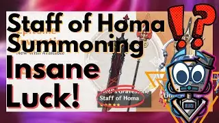 Summoning for Staff of Homa! Hoping for the New 5-Star Polearm. Insanely Good Luck & Live Reaction