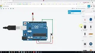 TinkerCad. Подключение светодиода и кнопок к Arduino.