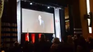 Elad Menahem perform the Israeli anthem "Hatikvah" at Ezer Mizion Canada event