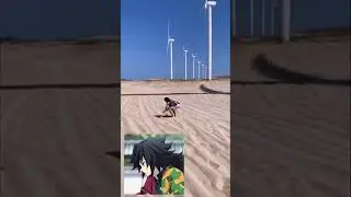 anime wind turbine shadow jump / demon slayer #animegirl #kimetsunoyaiba #demonslayer #edit