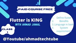 Flutter Tutorial For beginner|| Class No. 1|| Flutter scratch Course