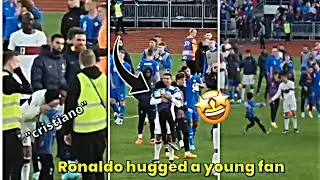 Ronaldo hugged a young fan Portugal vs Iceland 🇵🇹🐐1-0