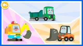 Baby Bus/ Беби бас играем, строительные машины, строим парк аттракционов/мультфильм