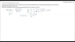 Conditional Probability Worked Example