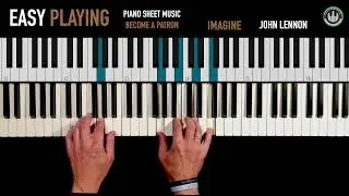 ✨ Imagine  - piano accompaniment | shortcut #lennon #image  🎹 easy🧉