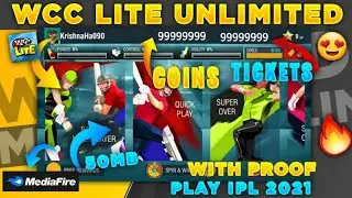 Wcc Lite⚡Unlimited Coins🔥And Tickets⚡MOD Apk || 50MB || Play Ipl 2021🔥|| Tickets😍 Coins😲 Madia Fire🔥