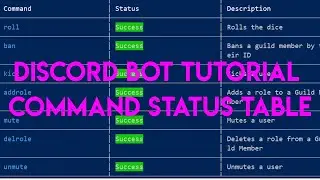 DiscordJS V12 Ep. 18 - Command Status Loading Table for Command Handler