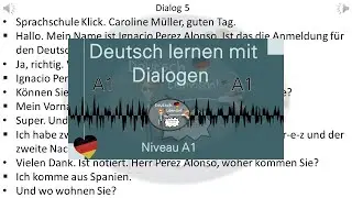 Dialoge A1  | Deutsch lernen durch Hören | 1 |