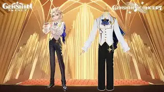 【SanyMuCos】Genshin Concert Piccolo Player Albedo Cosplay Costume Detail Show