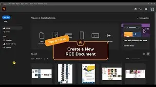 How to create a new RGB File in Adobe Illustrator