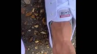 Sweaty smelly gym feet