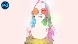 Creative Text Portrait Poster in Photoshop