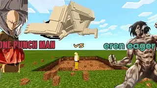 one punch man vs eren yeager  titan in minecraft