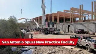 Tadano AC 8.500-1 all terrain crane on the job building the San Antonio Spurs new practice facility.