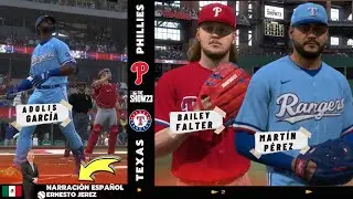 PHILADELPHIA PHILLIES - TEXAS RANGERS | MLB THE SHOW 23 | NARRACIÓN ESPAÑOL ERNESTO JEREZ