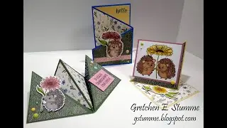 Fancy Folded Hedgehog Cards