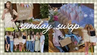 Hosting a Sunday Swap: planning, crafting, custom latte bar, swap haul, & more 🧺🌸🌱👯‍♀️🥳🫶🏻
