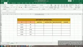 Arithmetic Operations using MS Excel Tutorial