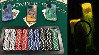 Playing card phone cases with Luminous Quicksand