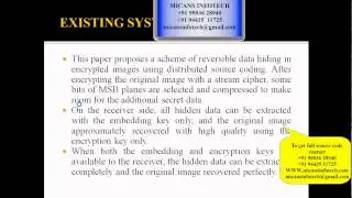 Reversible Data Hiding In Encrypted Image with  Distributed Source Encoding