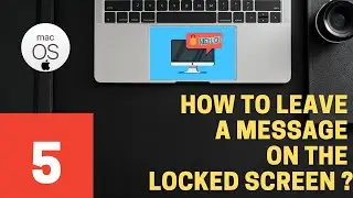 How to leave a message on the locked screen ? | Tutorial  Mac Os