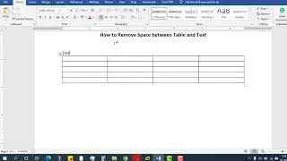 How to Remove Space Between Table and Text in MS Word