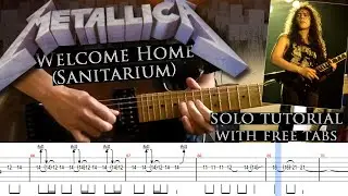 Metallica - Welcome Home (Sanitarium) last 2 guitar solos lesson (with tabs and backing tracks)
