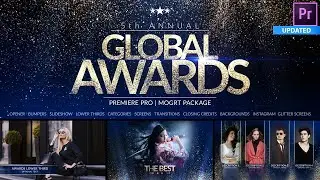 Awards Golden Glitter Pack for Adobe Premiere Pro | MOGRT