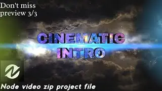 node video zip project file for cinematic title, intro or outro | node video tutorial | Vidtricks
