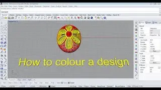 How to colour a design in rhino software | randering in rhino