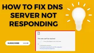 How to fix dns server not responding on windows 11/10/8|Dns server not working|Dns Server not found