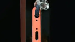 Cleaning iPhone audio jack with adhesive gel #satisfying #waitforit #asmr