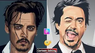 Cartoon Portrait Photo Editing PicsArt🔥|| Vector Art Tutorial || Vector Art Editing App