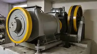 Haushahn two-speed 1964 traction lift motor room with relay logic